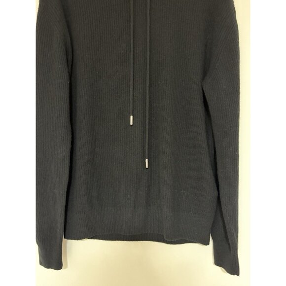Moncler Men’s Black Hooded Knit Wool Cashmere Blend Long Sleeve Sweater Size Med - Picture 2 of 15